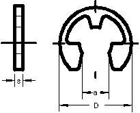 KAM040 - Circlips pour axe vertical de bogie JOUEF